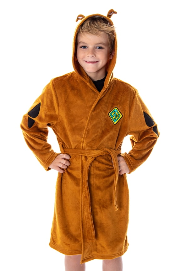 Scooby Doo Kids Costume Robe Soft Plush Fleece Hooded With Ears