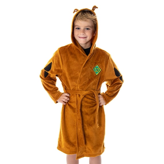 Scooby Doo Kids Costume Robe Soft Plush Fleece Hooded With Ears