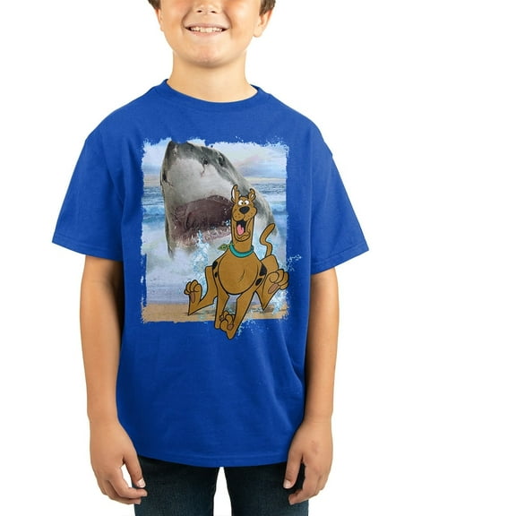 Scooby Doo Kids Youth Boys Blue Short Sleeve Graphic Tee-L