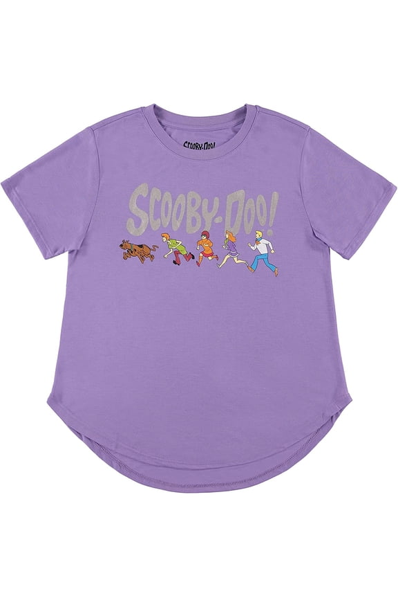 Scooby Doo Ladies Fashion Shirt Curved Hem Short Sleeve T-Shirt