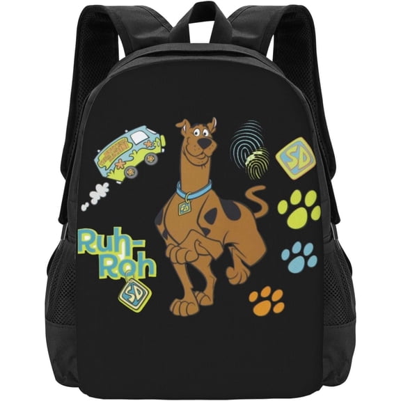 Scooby Doo Laptop Backpack, College, , Travel, Daypack, 2 Compartments, Simple Bag, Shoulder Backpack, Black, One Size, black, Unit size