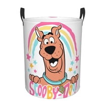 Scooby Doo Laundry Hamper With Handle Funny Waterproof Foldable Circular Storage Bin Toys Clothes Round Organizer Basket for Bedroom Bathroom Home Kids Small