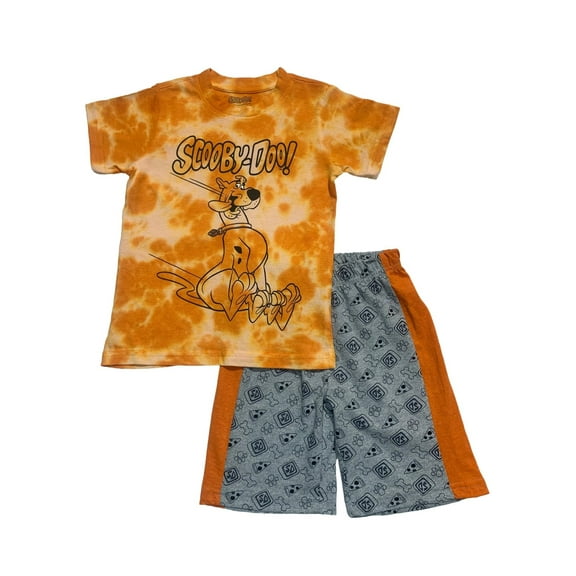 Scooby Doo Little Boys' Tie Dye T-Shirt and Knit Shorts Set, Sizes 4-7