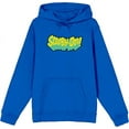 thumbnail image 1 of Scooby-Doo Logo Title Adult Blue Long Sleeve Hoodie-Medium, 1 of 3