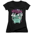 thumbnail image 1 of Scooby Doo & Meddling Since 1969 Junior V-Neck T-Shirt, Black - Small, 1 of 1