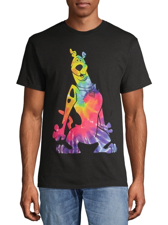 Scooby Doo Men's & Big Men's Tie Dye Graphic Tee Shirt, Sizes S-3XL, TV Mens Tee Shirt
