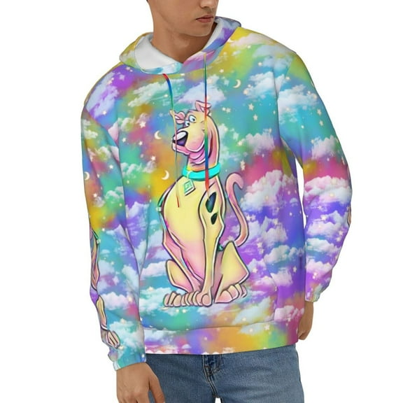 Scooby Doo Men's Hoodie Novelty Graphic Long Sleeve Adult Sweatshirt Casual Unisex Pullover Sweater Hooded Tracksuit