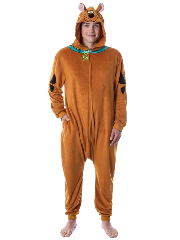 Scooby-Doo Mens' Hooded Union Suit Adult Costume Pajama Sleeper