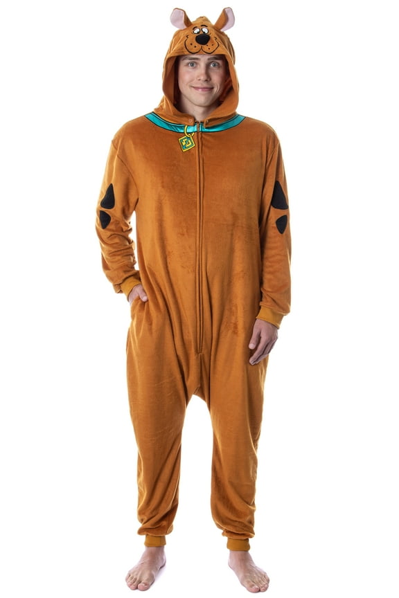 Scooby-Doo Mens' Hooded Union Suit Adult Costume Pajama Sleeper