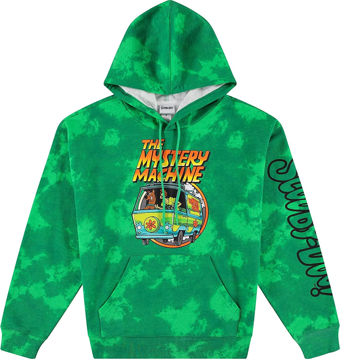 Scooby Doo Mens Throwback Hoodie, Shaggy, Velma Tie Dye Sweatshirt