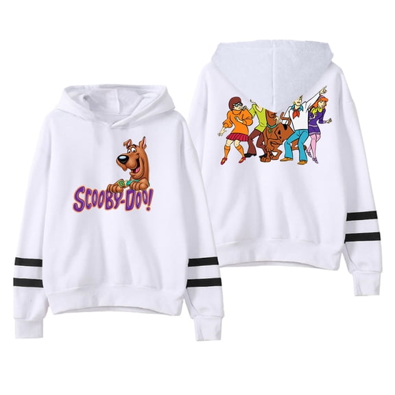 Scooby Doo Merch Cartoon Hoodie Pocketless Parallel Bars Sleeve Streetwear Women Men Funny Sweatshirt