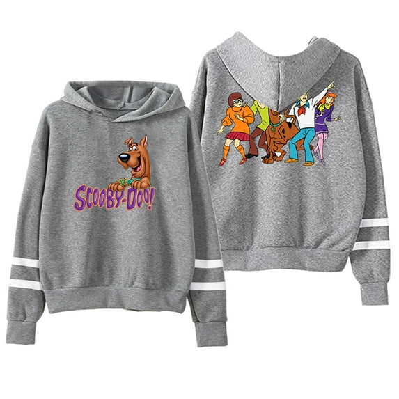 Scooby Doo Merch Cartoon Hoodie Pocketless Parallel Bars Sleeve Streetwear Women Men Funny Sweatshirt