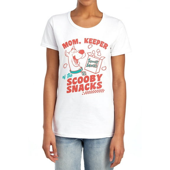 Scooby-Doo Mother's Day Mom Keeper Scooby Snacks Women's T Shirt, White, Medium