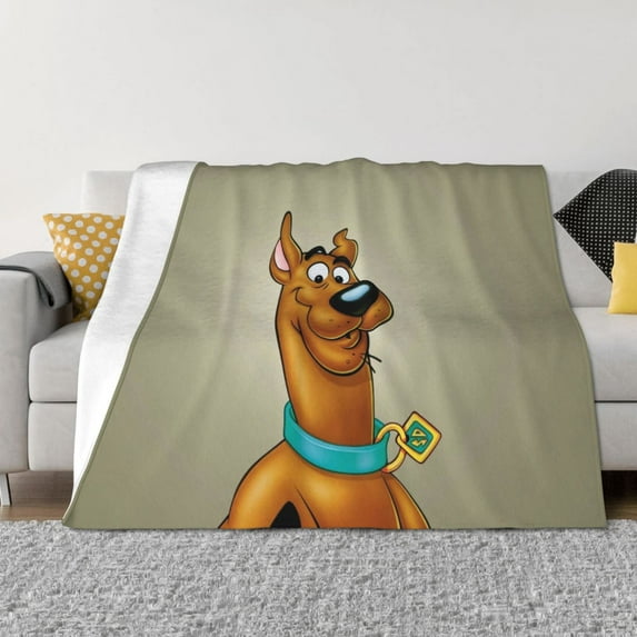 Scooby Doo Movie Flannel Blanket Cozy Ultra-Soft Micro Throw Blanket For Bed Sofa Couch Car Office Camping Travel All Season Fleece Blanket 50"x40"