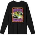 thumbnail image 1 of Scooby-Doo Munchies Run Adult Black Crew Neck Long Sleeve Tee-Medium, 1 of 3