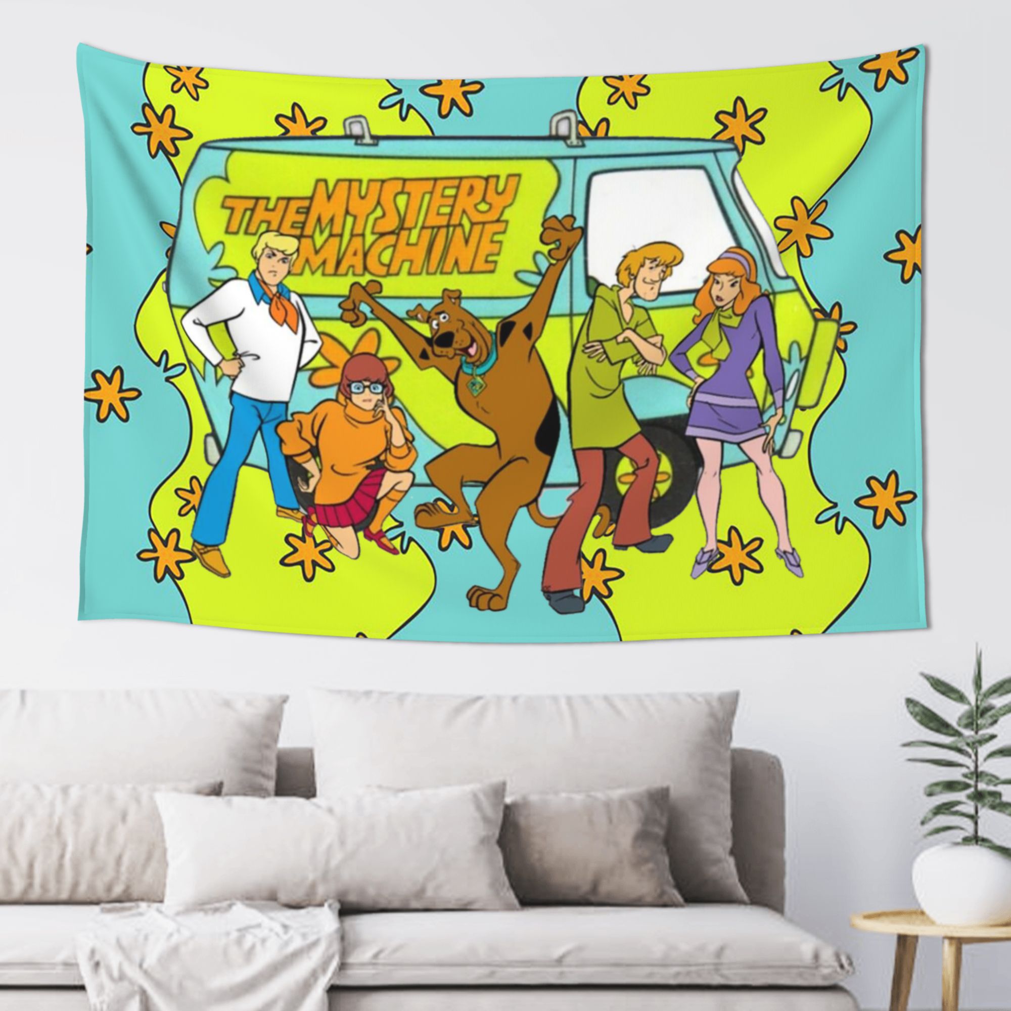 Scooby Doo Mystery Gang Tapestry 60 X 40 inch Decor Wall Hanging Art ...