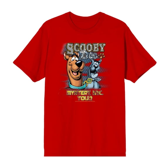 Scooby-Doo Mystery, Inc. Tour Men's Red Crew Neck Short Sleeve Tee-XS