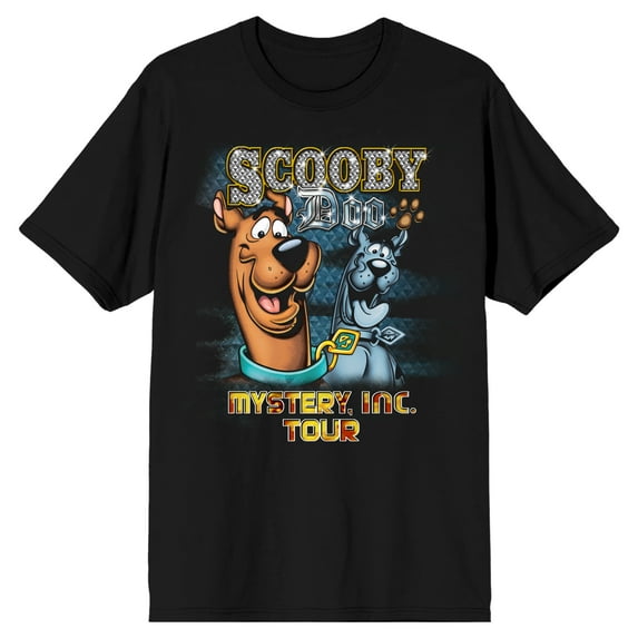 Scooby Doo Mystery Incorporated Tour Men's Black T-shirt-X-Large
