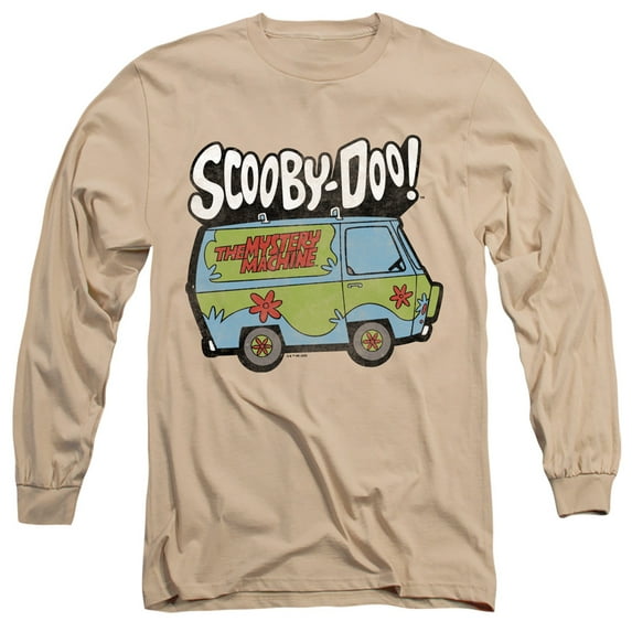 Scooby Doo! Mystery Machine 2 Unisex Adult Long-Sleeve T Shirt,Sand, 2X-Large