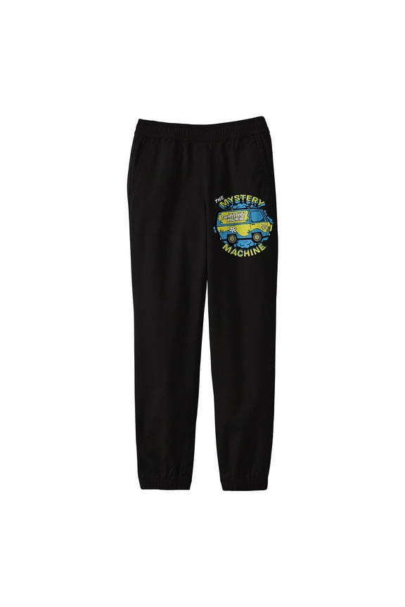 Scooby Doo Mystery Machine Boy's Black Sweatpants-Large