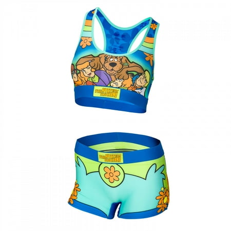 Scooby-Doo Mystery Machine License Plate Bra and Boy Short Panty Set-Medium
