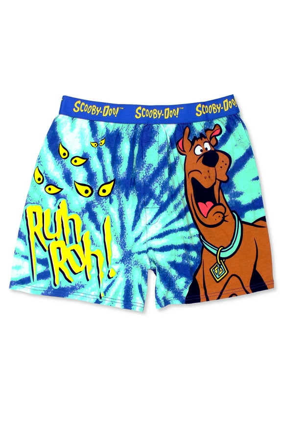 Scooby Doo Mystery Machine Tie Dye Men's Boxer Lounge Shorts 17SD028MBXYT