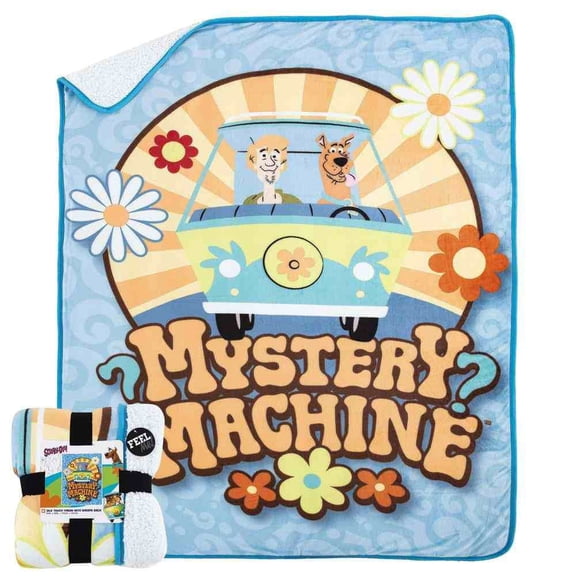 Scooby Doo Mystery Van Fun Silk Touch Sherpa Throw Blanket