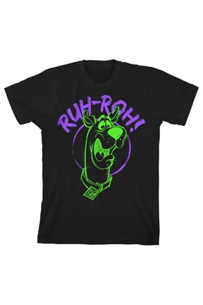 Scooby-Doo Neon Ruh-Roh Toddler Boy's Black T-Shirt-4T