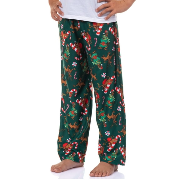 Scooby-Doo Pajamas Boys' Candy Cane Design Flannel Lounge Sleep Pants