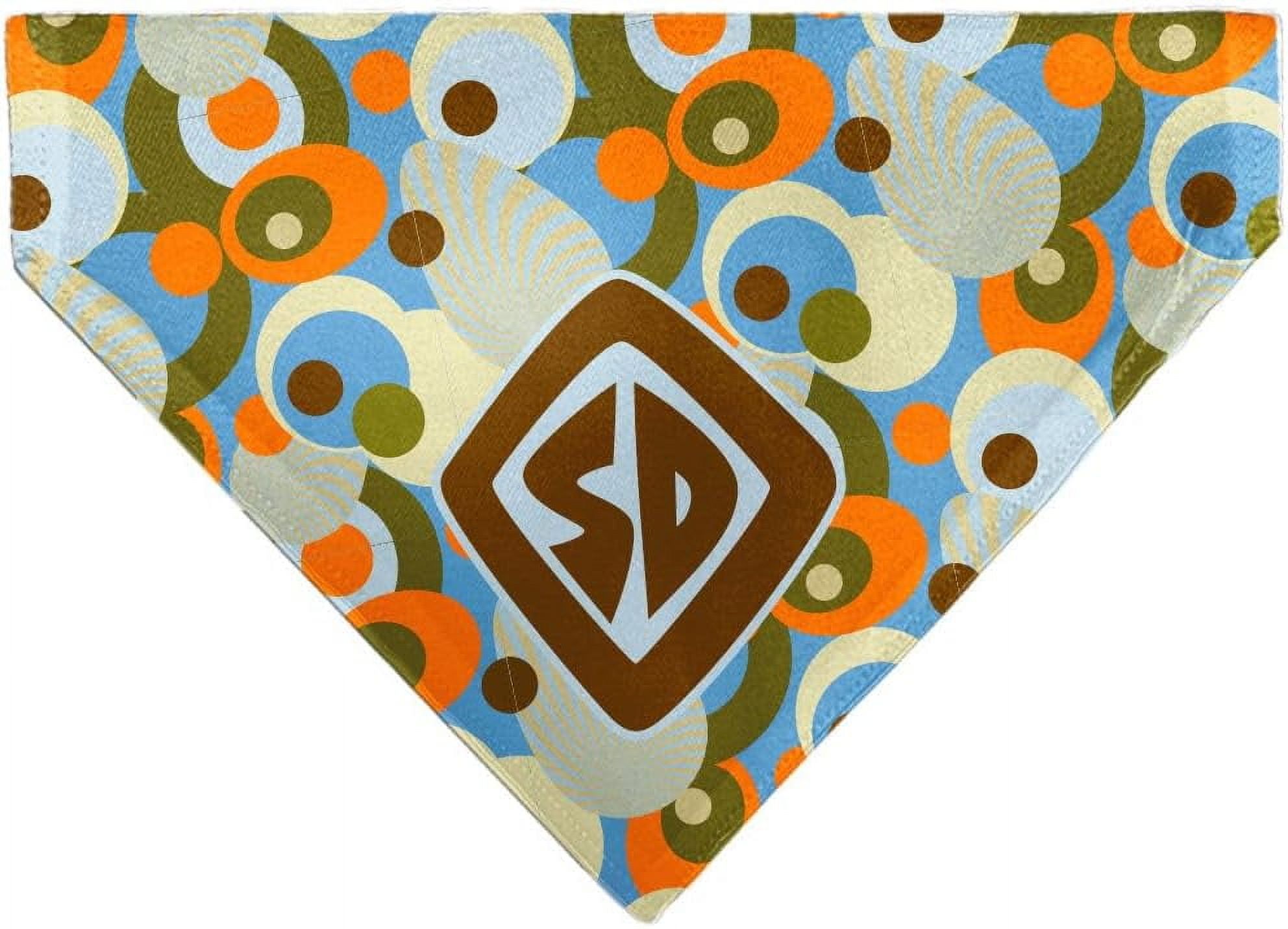 Scooby Doo Pet Bandana Scooby Doo SD Dog Tag Retro Dots Multi Color ...