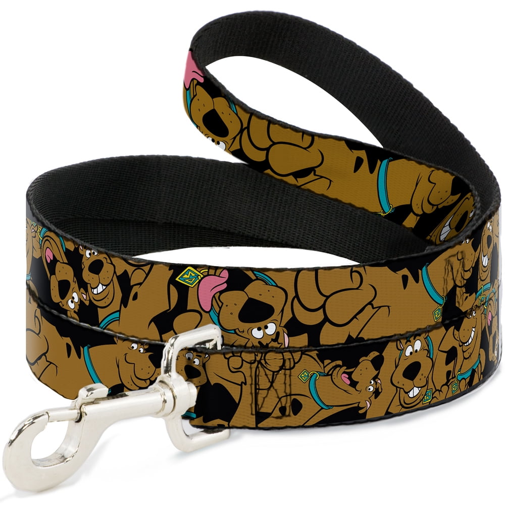 Scooby Doo Pet Leash, Dog Leash, Scooby Doo Stacked Close Up Black, 4 Feet Long 1.0 Inch Wide