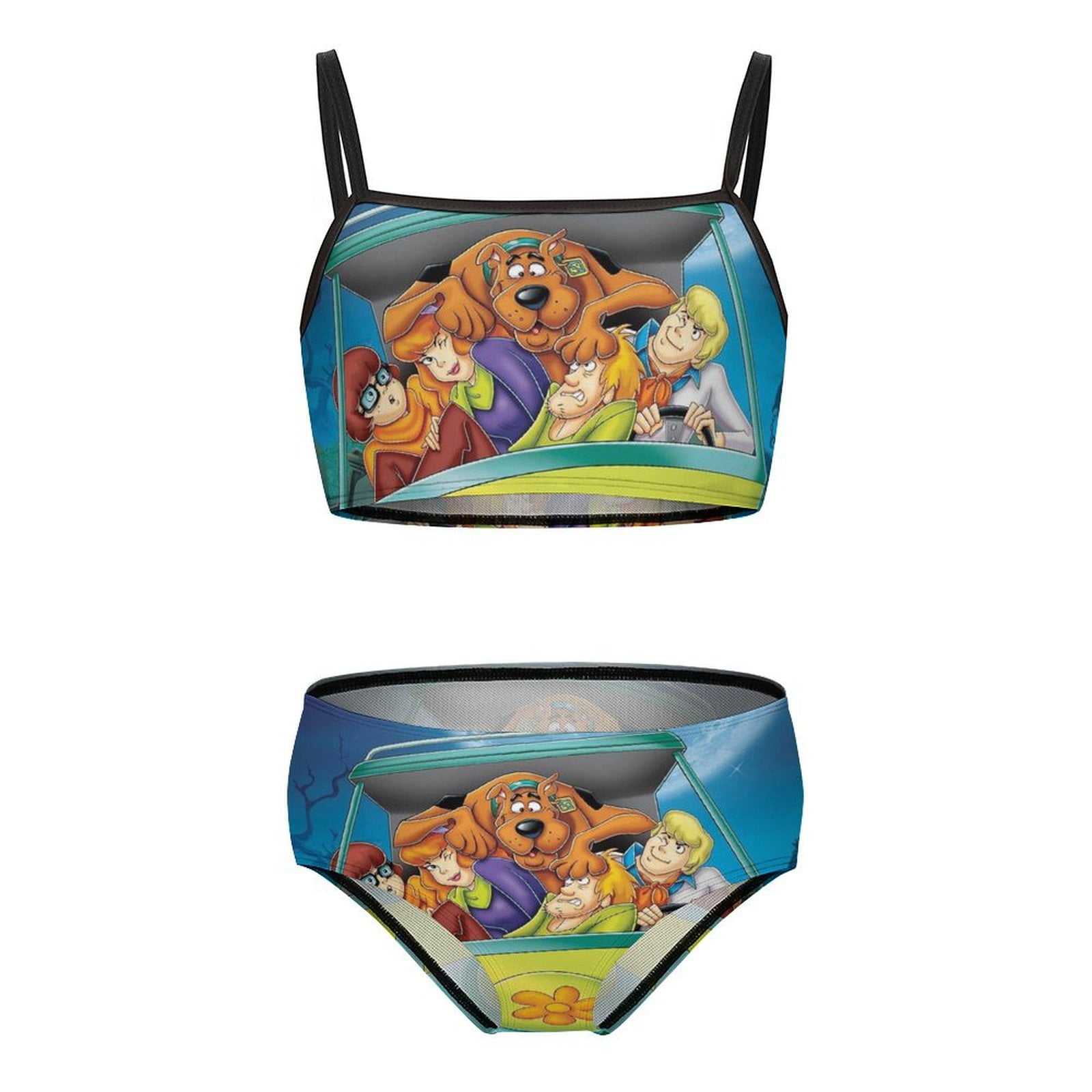 Scooby Doo Poster Children's Swimsuit Girls Swimwear 2 Piece Bikini ...
