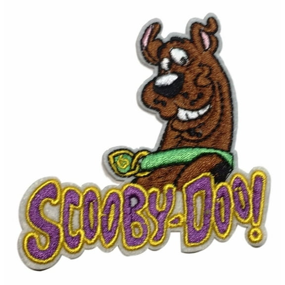 Scooby Doo Purple Logo Scooby Head 3" Tall Embroidered Iron On Patch