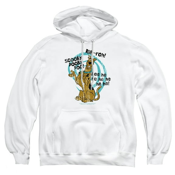 Scooby Doo Quoted Unisex Adult Pull-Over Heather Hoodie, Medium, White