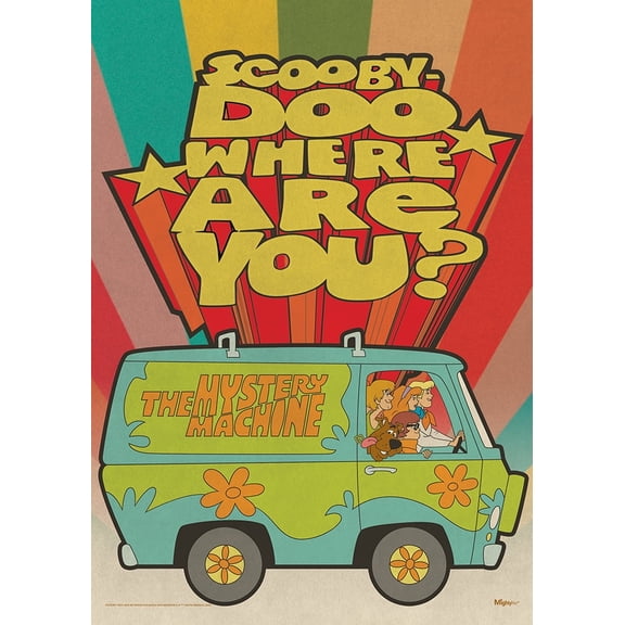 Scooby-Doo (Retro Mystery Machine) MightyPrint Wall Art MP17240915
