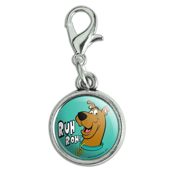 Scooby-Doo Ruh Roh Antiqued Bracelet Pendant Zipper Pull Charm with Lobster Clasp