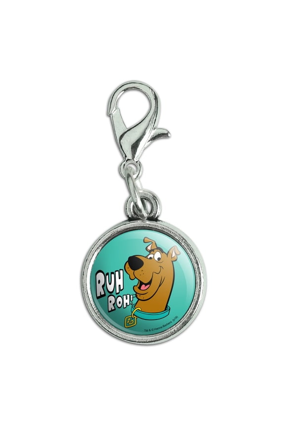 Scooby-Doo Ruh Roh Antiqued Bracelet Pendant Zipper Pull Charm with Lobster Clasp