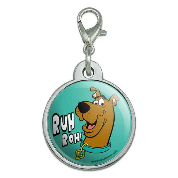 Scooby-Doo Ruh Roh Chrome Plated Metal Pet Dog Cat ID Tag