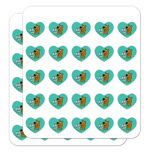 Scooby-Doo Ruh Roh Heart Shaped Planner Calendar Scrapbook Craft Stickers