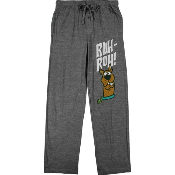 Scooby Doo Ruh Roh Men's Graphite Heather Sleep Pajama Pants-Medium