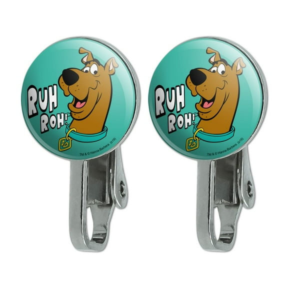 Scooby-Doo Ruh Roh Novelty Clip-On Stud Earrings