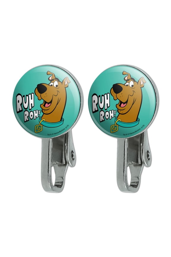 Scooby-Doo Ruh Roh Novelty Clip-On Stud Earrings