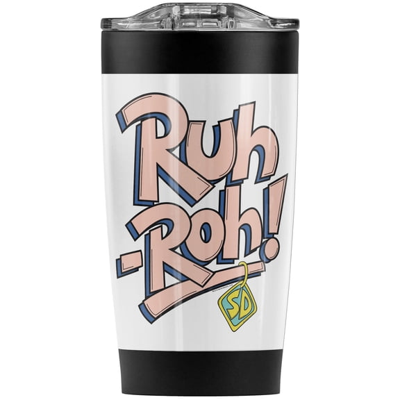 Scooby Doo Ruh-Roh Stainless Steel Tumbler 20 oz Coffee Travel Mug/Cup, Vacuum Insulated & Double Wall with Leakproof Sliding Lid | Great for Hot Drinks and Cold Beverages