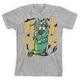 thumbnail image 1 of Scooby Doo Scared Scooby with Ghosts Youth Athletic Gray Graphic Tee-Small, 1 of 5