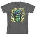 thumbnail image 1 of Scooby Doo Scared Shaggy with Ghosts Youth Charcoal Graphic Tee-Large, 1 of 2