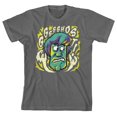 thumbnail image 1 of Scooby Doo Scared Shaggy with Ghosts Youth Charcoal Graphic Tee-Small, 1 of 2
