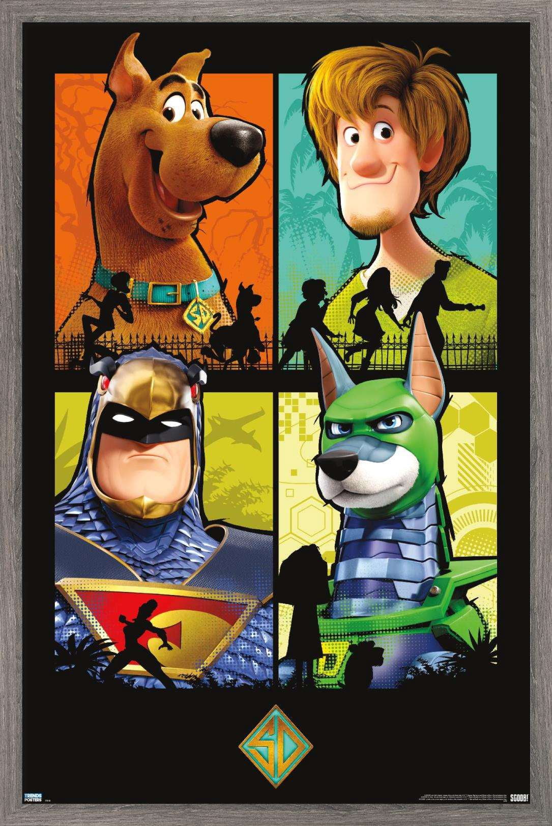 Scooby- Doo: Scoob! - Grid Wall Poster, 14.725" x 22.375", Framed