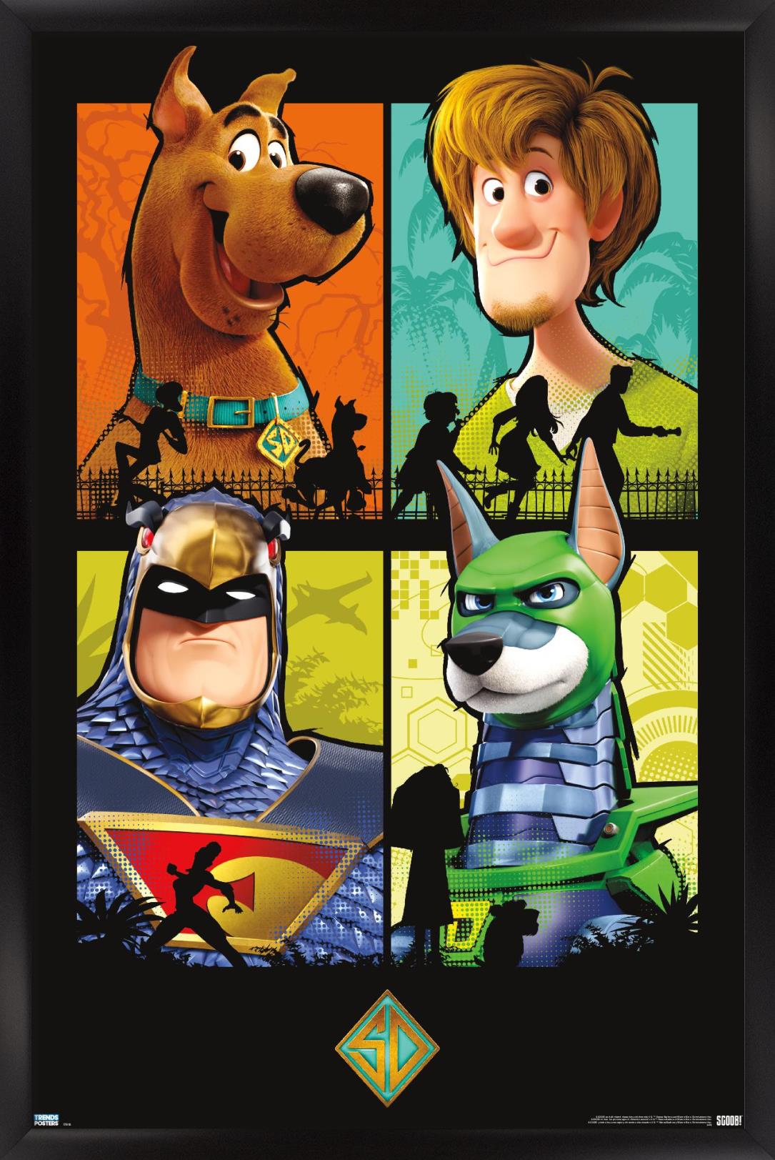 Scooby- Doo: Scoob! - Grid Wall Poster, 22.375" x 34", Framed