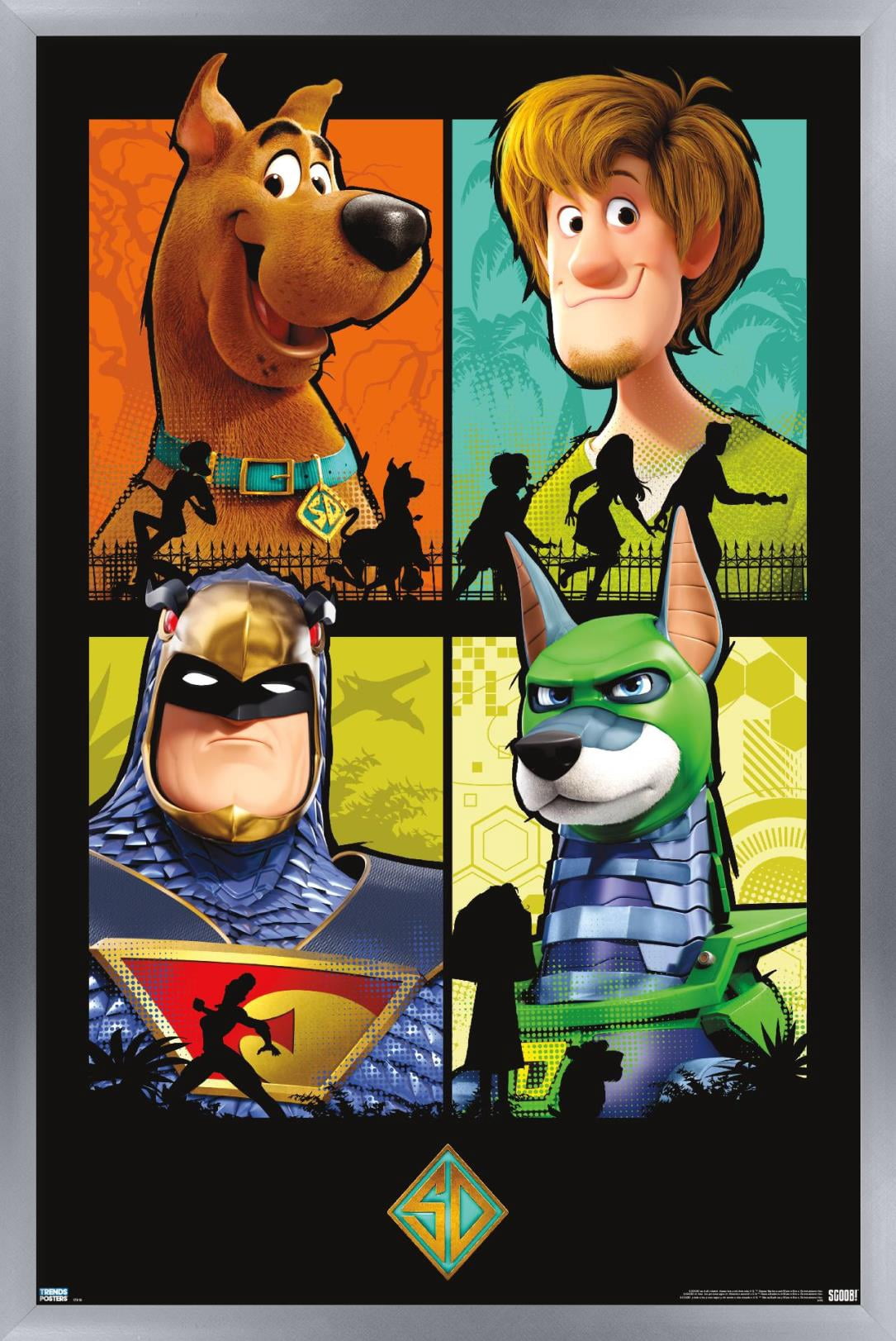 Scooby- Doo: Scoob! - Grid Wall Poster, 22.375" x 34", Framed