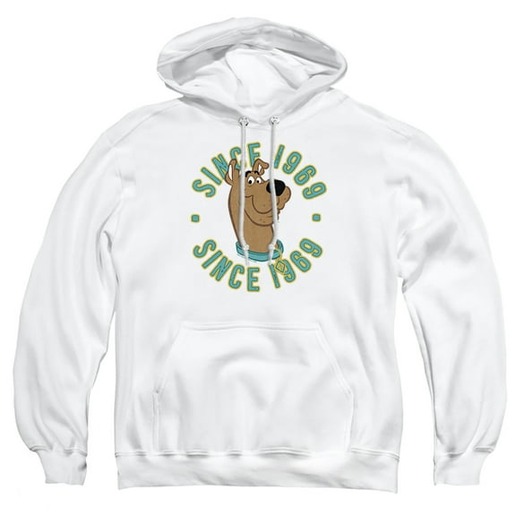 Scooby Doo Scooby 1969 Unisex Adult Pull-Over Heather Hoodie, 2X-Large, White